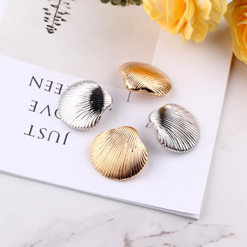 Женские сережки гвоздики GEREIT в стиле панк хип хоп золотистого и серебряного