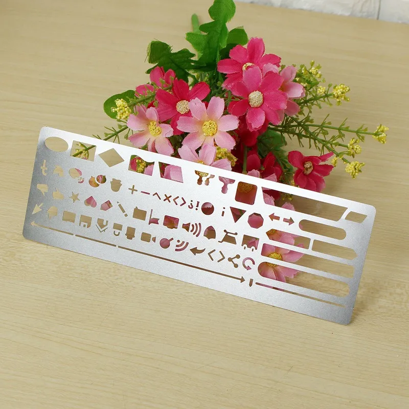 100 шт. трафареты из нержавеющей стали для рисования|template ruler|design rulerdrafting templates |