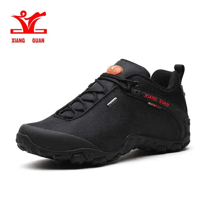 N81283 men black xiang guan Человек Спортивная обувь Открытый Восхождение тапки дышащие Прогулочные сапоги анти-слип горный обувь Большие размеры 39-48 - Цвет: N81283 men black