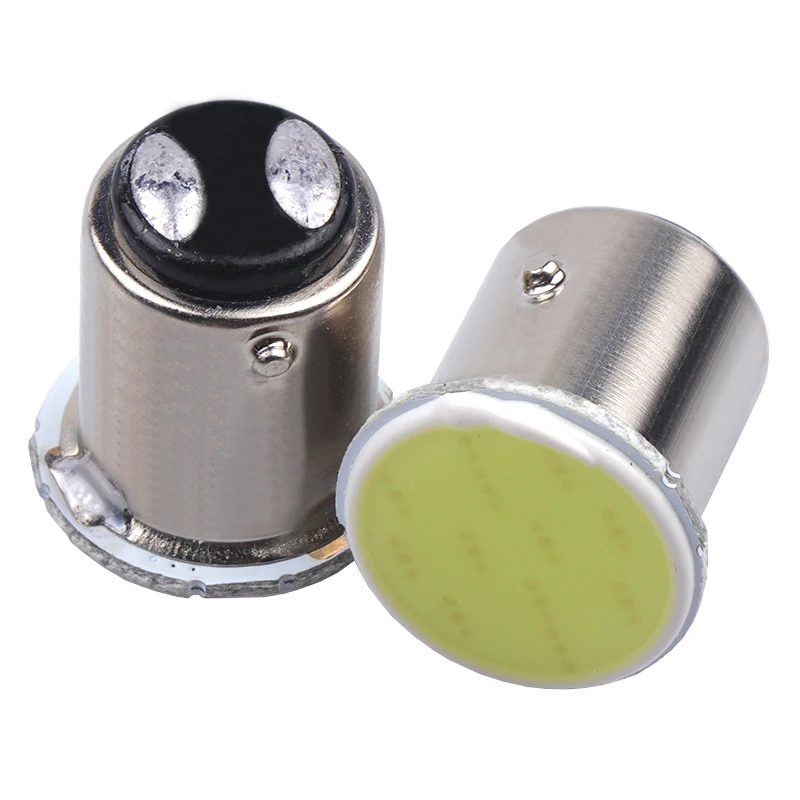2x P21W 1157 Bay15d 1156 BA15S P21W светодиодный лампочка указателя поворота COB салона автомобиля свет парковки обратный задний тормоз лампа супер яркий 12 В