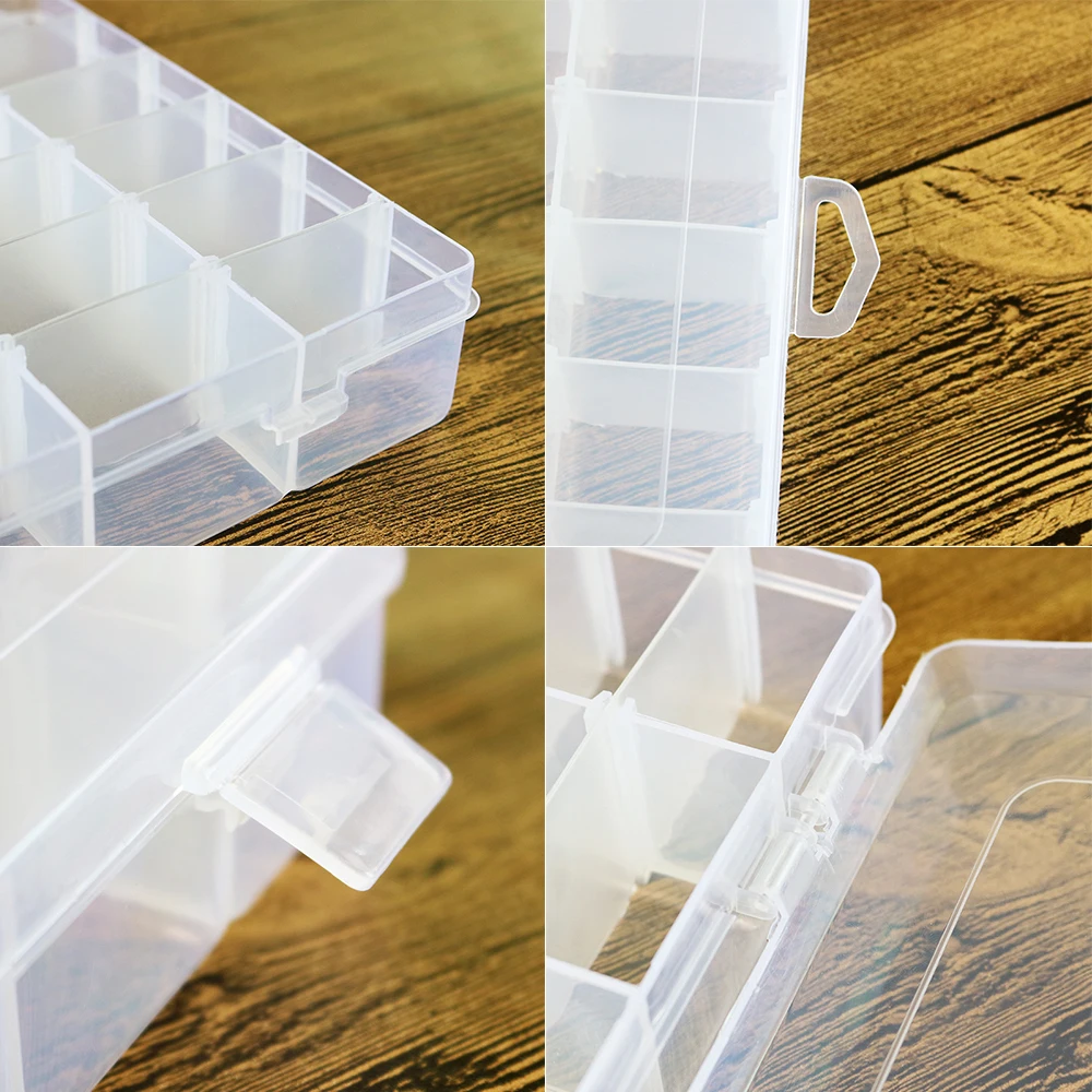 24/36 Grid Transparent Storage Box For Diamond Painting Jewelry Nail Drill Plastic Rhinestone Bead Case Organizer | Украшения и