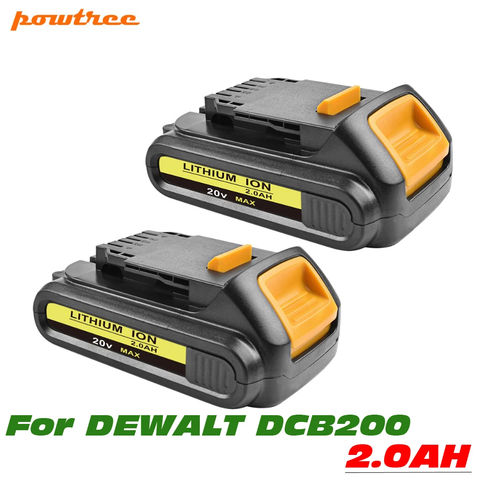 Литий ионный аккумулятор для электроинструмента DEWALT 1 или 2 упаковки 20 в 2000 мА · ч