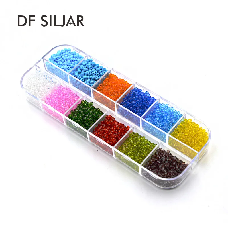Коробка 2 5 4 мм смешанный чешский бисер россыпью разделитель стеклянный мини