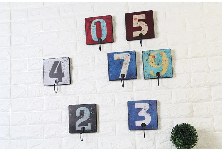 1 шт. деревенские Ретро Старые крючки на стене креативные цифровые для одежды