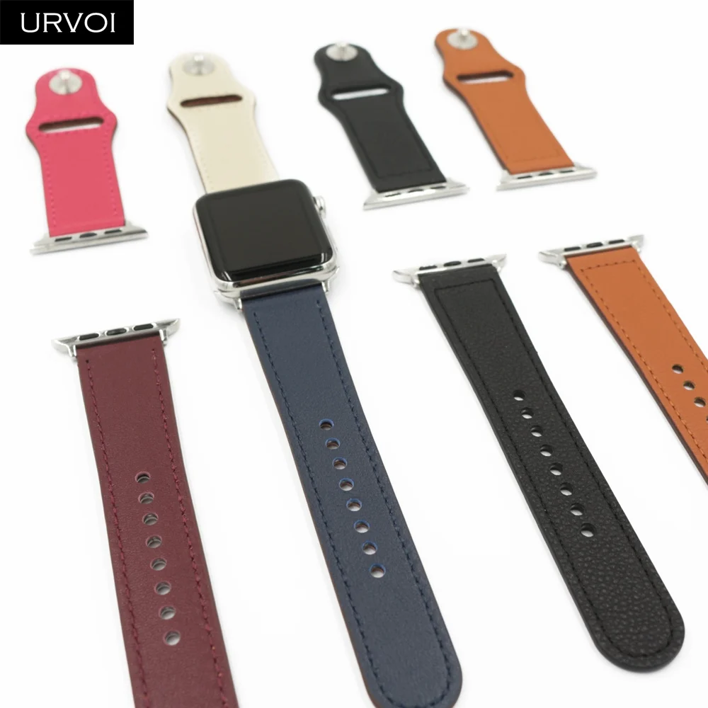 Ремешок URVOI для apple watch series 5 4 3 21 спортивный дизайн ремешок из натуральной кожи iWatch