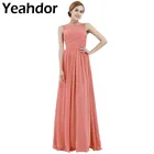 Женское шифоновое кружевное платье подружки невесты, длинное вечернее платье, женские праздвечерние чные платья до пола, вечернее платье