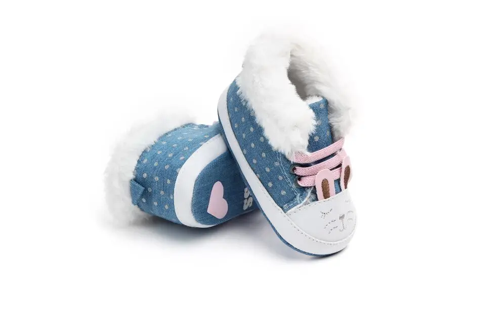 

Free Shipping! First Walkers Baby girls Non-slip Casual brushed High-top zapatillas with little rabbit