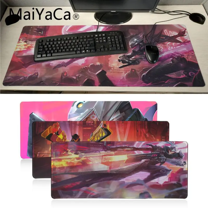 

Красивое аниме Maiyaca Lucian Art LoL коврик для мышки в стиле аниме игровой коврик для мыши геймер игровой коврик для мышки с Аниме Коврик для мыши ск...