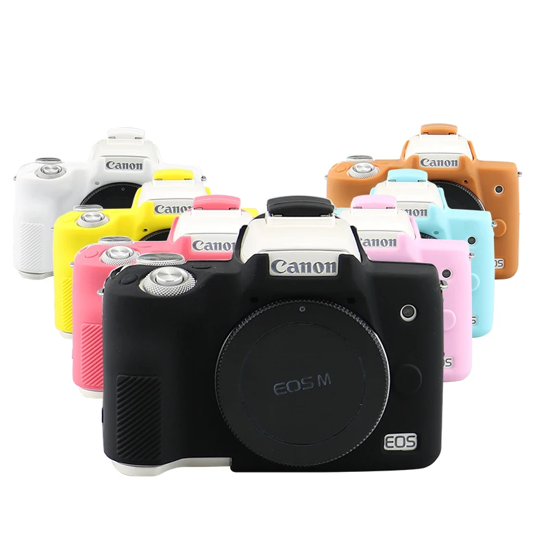 Силиконовый кожаный чехол для брони защитный Canon EOS M50 R внутренний мягкий