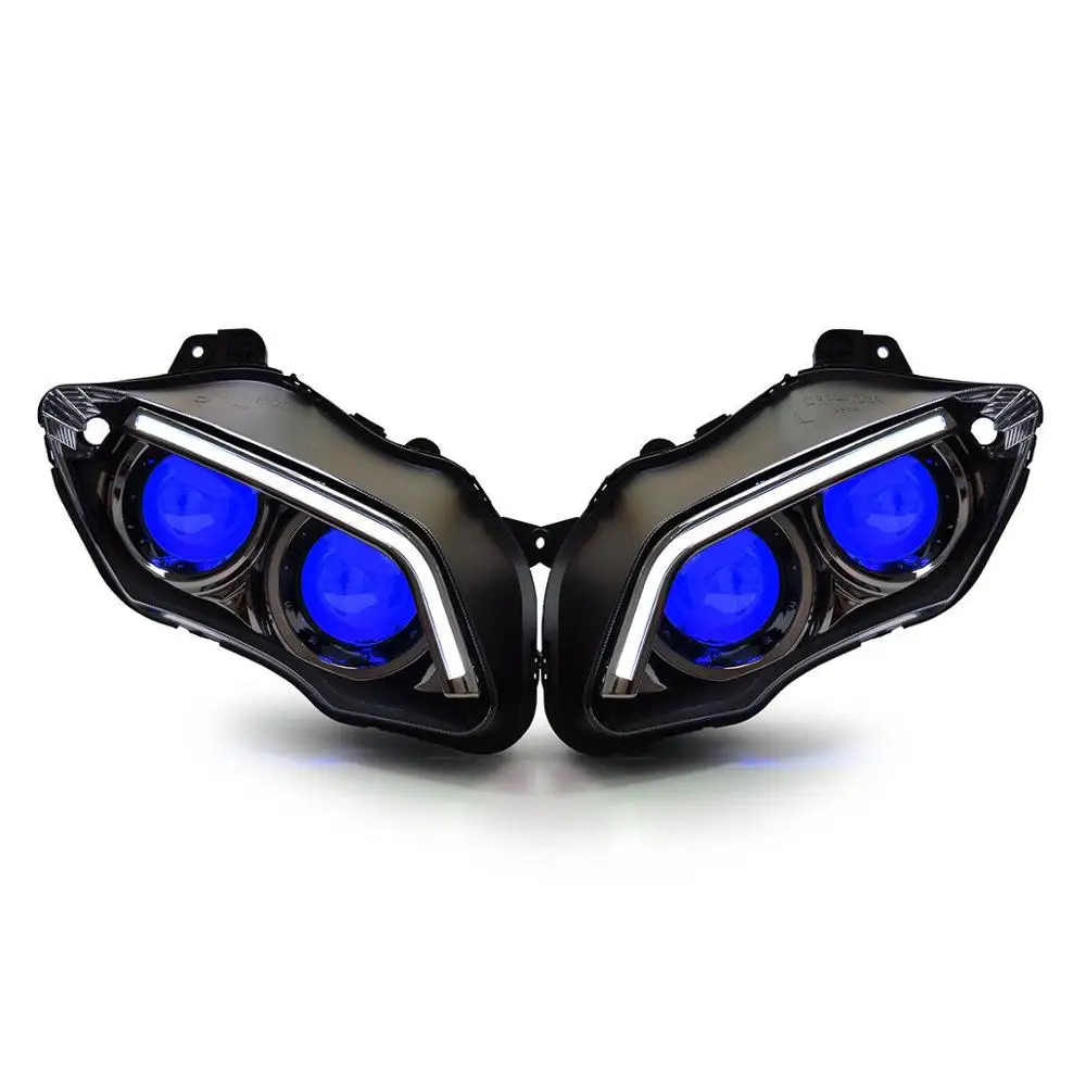 Blue Demon Eye KT светодиодный фонарь для Yamaha YZF R1 2007-2008 - Цвет: Blue Demon Eye