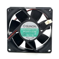 sunon 8025 dc 24v 3 4w 808025mm 8cm kde2408ptb1 6a kd2408ptb1 6 2 wire inverter cooling fan