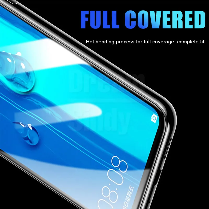 20D изогнутое закаленное стекло для huawei Y6 Y7 Y9 P Smart Защитное стекло для Honor 10 Lite Защитная пленка для экрана
