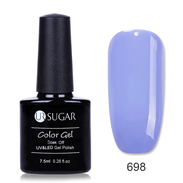 Color 698 Ur Sugar 7,5 мл УФ фиолетовая серия голографический блеск для ногтей Платиновый Гель-лак гель лак для ногтей - Цвет: Color 698