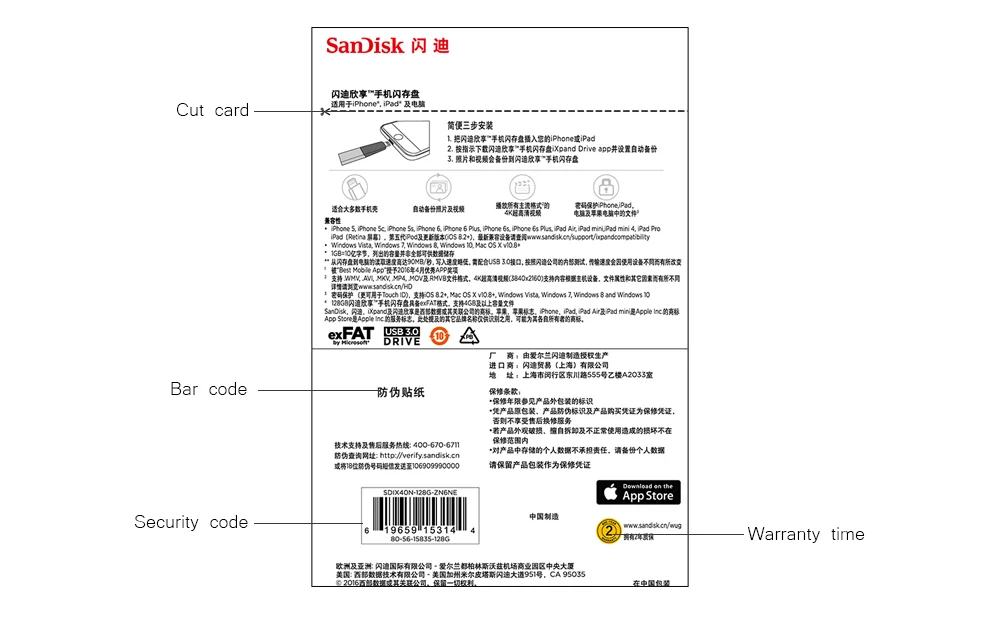 Sandisk OTG USB флеш-накопитель 16 ГБ 32 ГБ 64 ГБ 128 ГБ флэш-накопитель 3,0 USB флэш-диск для iPhone iPad iPod APPLE MFi с помощью JetDrive Go 500