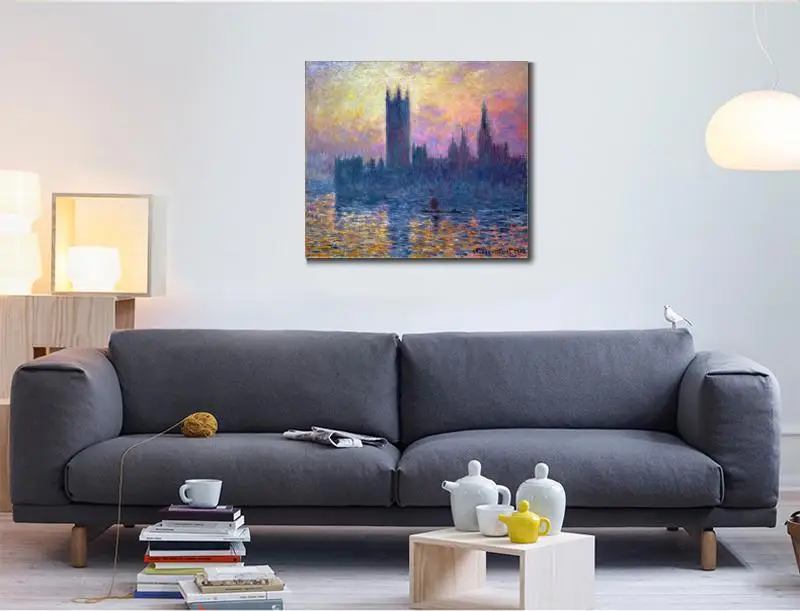 Дома для Верховной Рады закат Клода монета Репродукция картина маслом холст