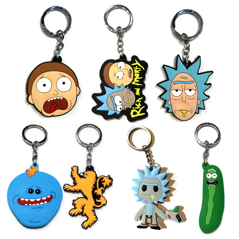 Модель коллекции Rick And Morty брелок с игрушкой Pickle Rick брелок для ключей фигурка Q Edition сумка брелок на подарок игрушка