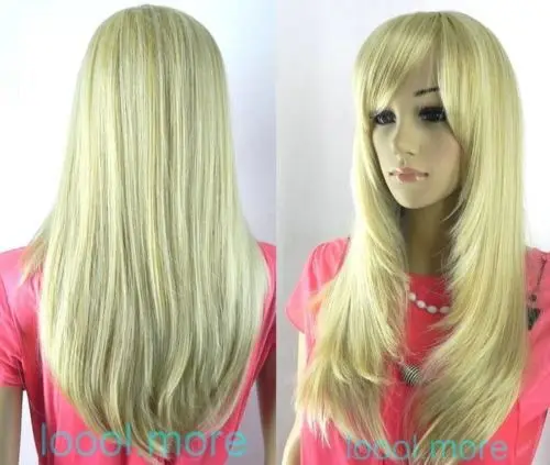 Длинная прямой блонд женщины волос парик USPS в сша j0110 |