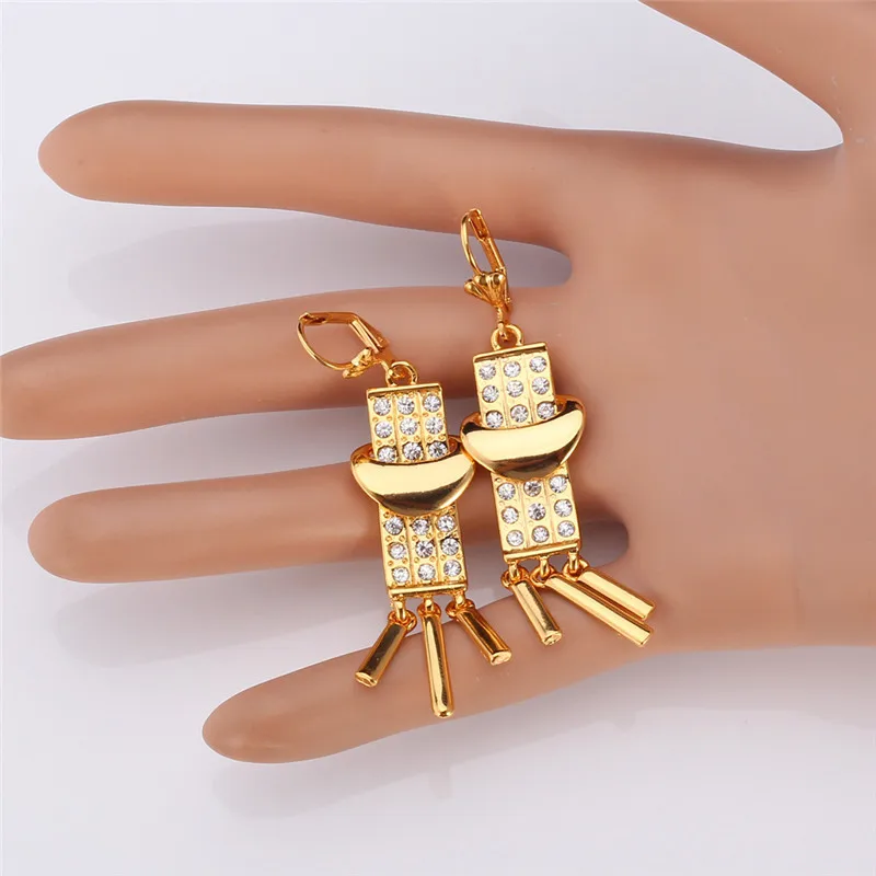 Женский винтажный комплект из колье и серёг золотистого цвета|necklace women set|jewelry sets