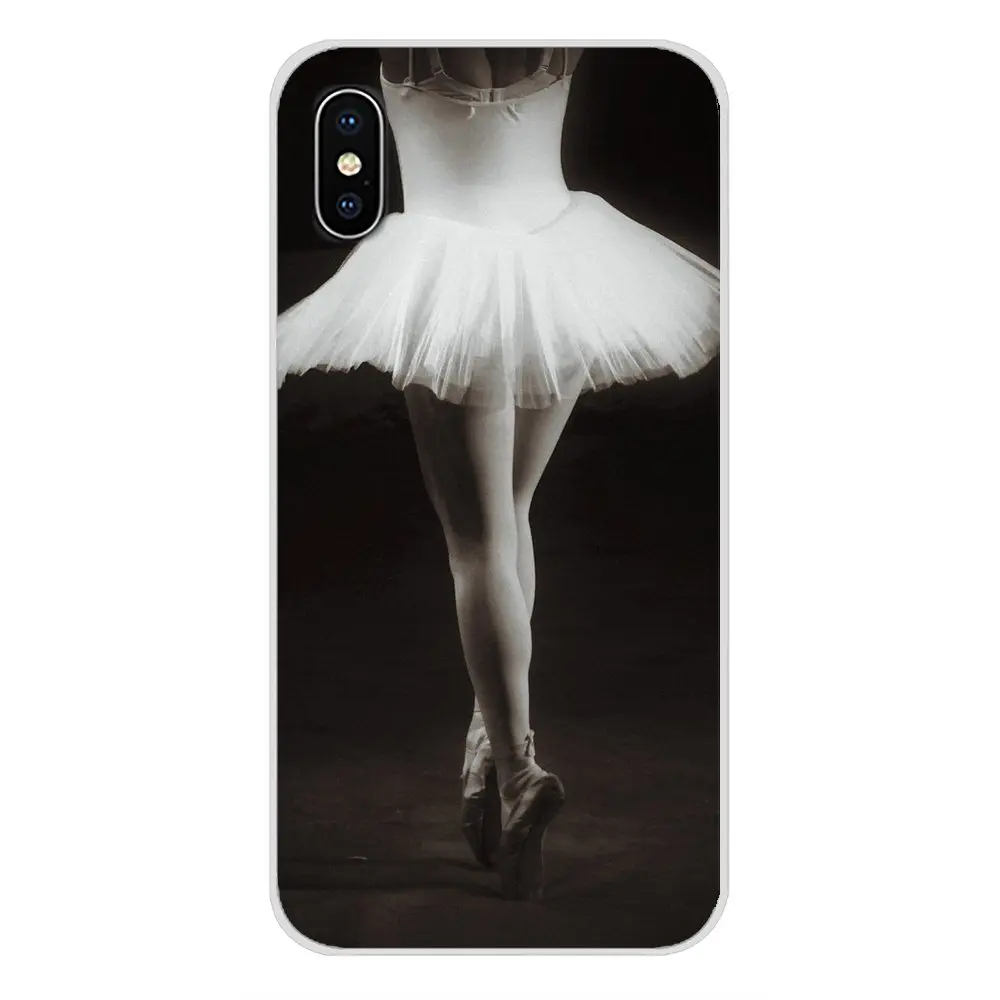 Силиконовый чехол для телефона Apple iPhone X XR XS MAX 4 4S 5 5S 5C SE 6 6S 7 8 Plus ipod touch балерина