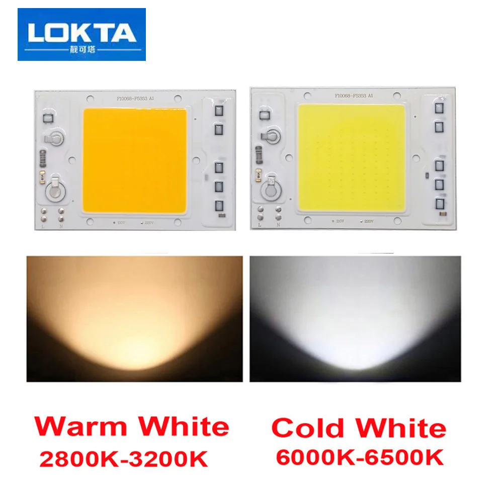 10 шт. Светодиодная лампа чип 30 Вт 40 50 AC 110 В 220 Smart IC подходит для DIY прожектора