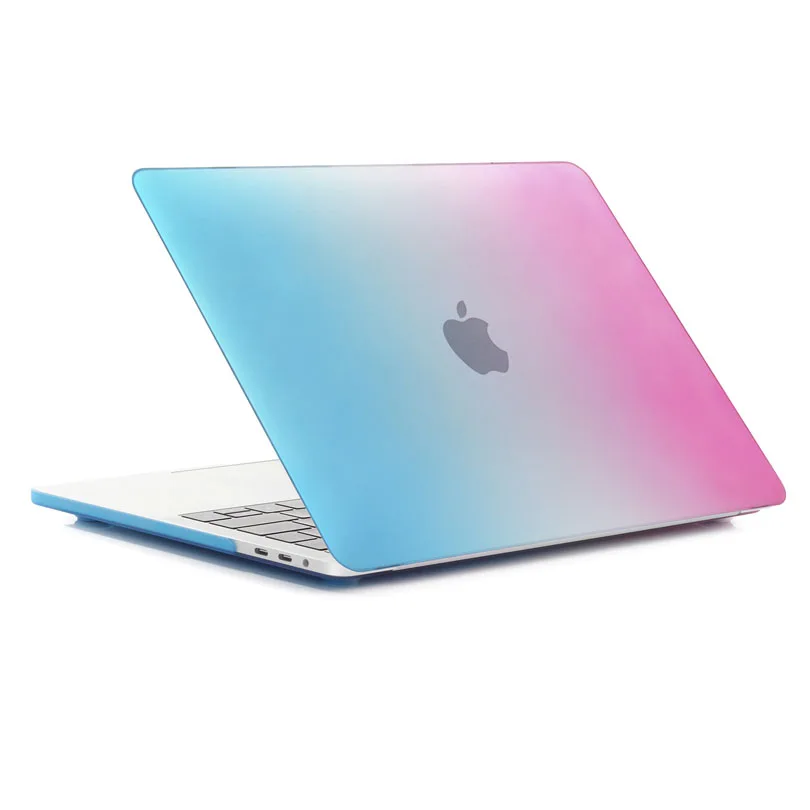 Для MacBook Air Pro Retina 11 12 13 15 дюймов модный матовый жесткий защитный чехол с радугой +
