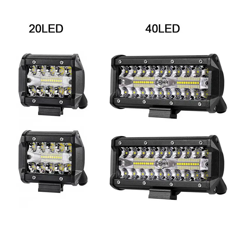 

20/40LED 60/120W Strip Light Spotlights Modified Roof Light Work Light For Off-Road Vehicles Trucks Car Accessories