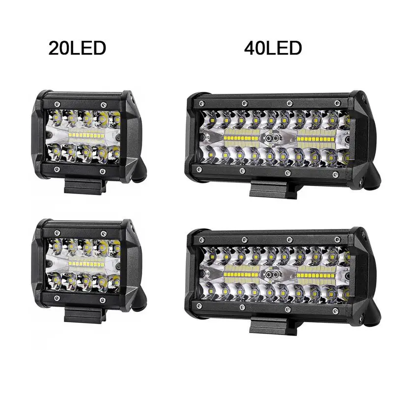 20/40LED 60/120W полосы светильник Точечный s изменение крыши рабочий для внедорожных