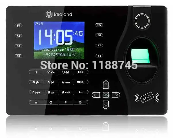 Commercial Realand A-C081 2.4" TFT Fingerprint PIN Card Time Attendance Clock USB | Безопасность и защита