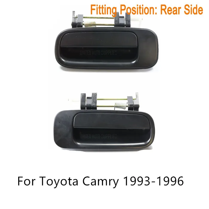 

PAIR SET REAR Outside Door Handle Smooth Black for Toyota Camry 1993-1996 OE 69230-33010,69240-33010