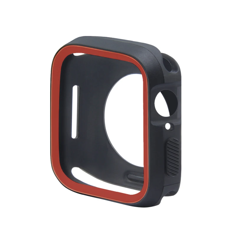 Двухцветный Мягкий силиконовый чехол для Apple Watch Series 4, 3, 2, 1, полностью защитный резиновый чехол для iWatch 5, 40 мм, 44 мм, 38 мм, 42 мм