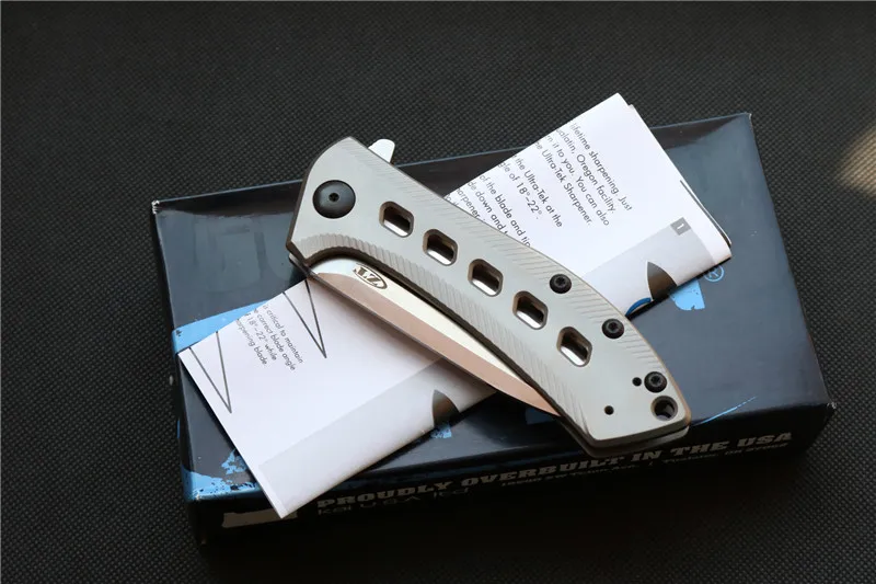 MIKER Zero tolerance ZT0801BRZ ball bearing Folding Knife M390 blade Titanium handle Camping Hunting Survival Knives Outdoor EDC |