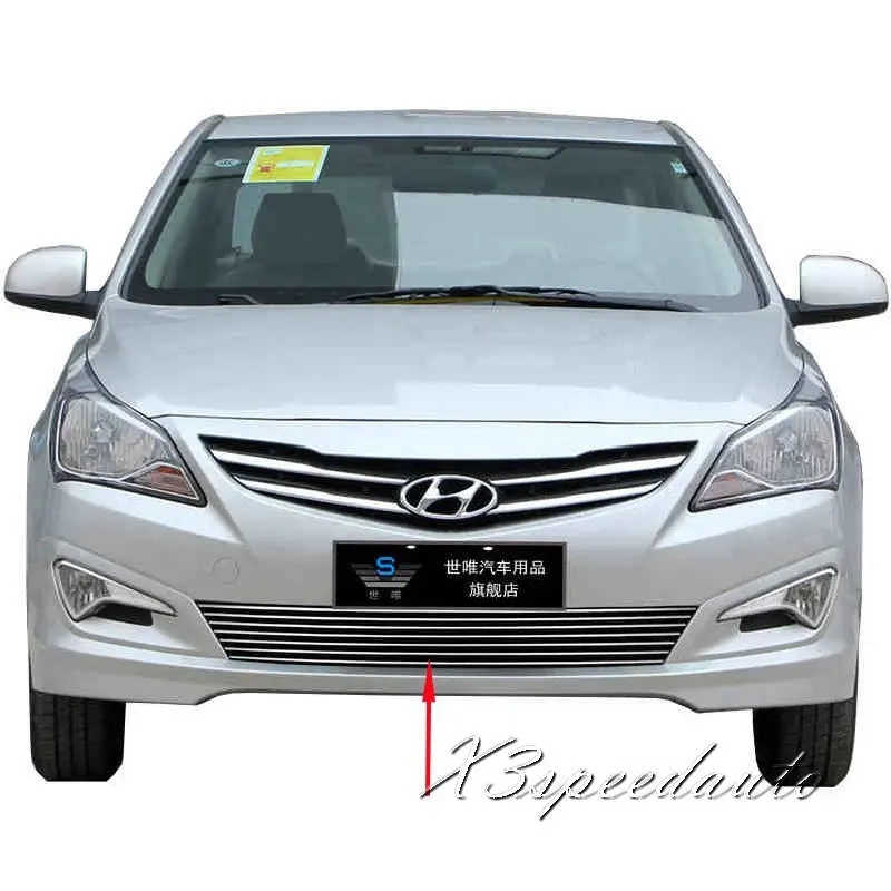 Для Hyundai Verna 2014 гоночный гриль решетка крышка отделка Передняя Нижняя Высокое