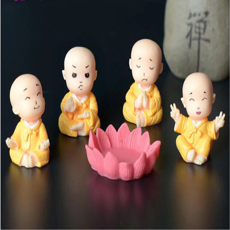 The Young Monk Is Happy And Sad Music DIY Resin Handicraft Automobile Places A Present Home Decorations | Дом и сад