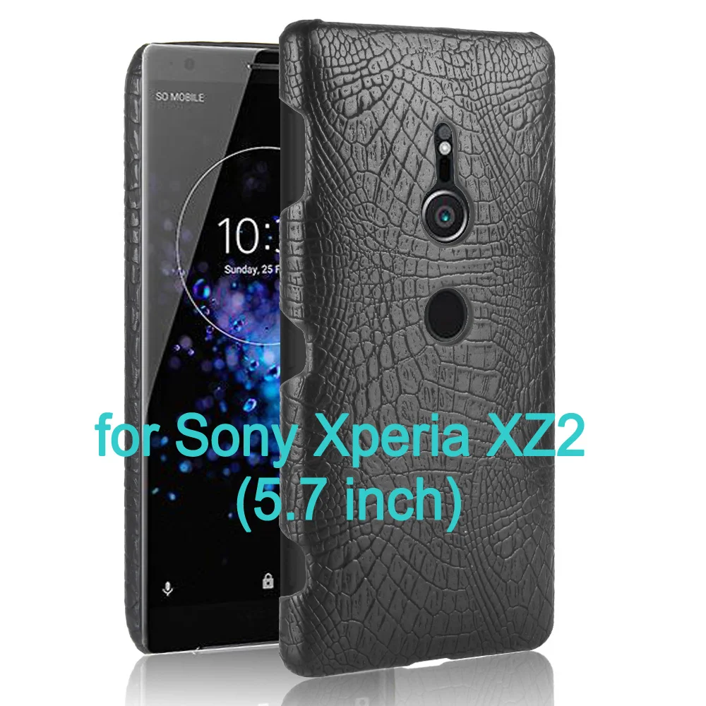 For Sony Xperia XZ2 Premium /XZ 2 Case Slim Crocodile Pattern Leather Back Cover Hard Shield Smart Phone Protective Bag Shell |