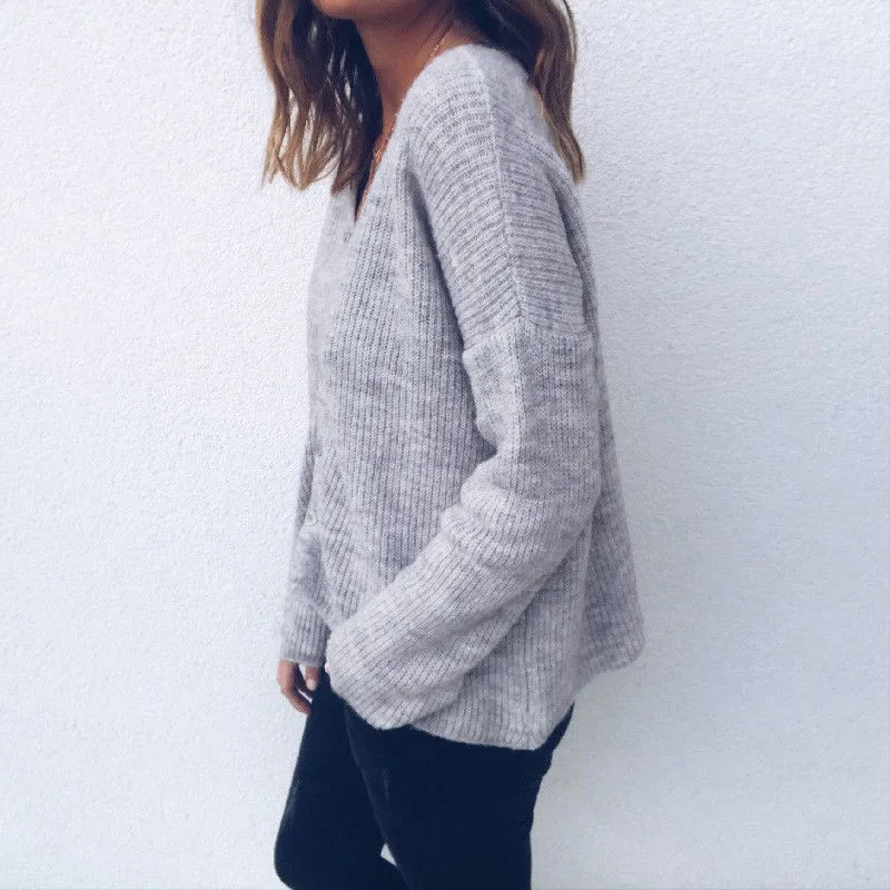 2019 Spring autumn cashmere sweaters women fashion sexy v-neck sweater loose 100% wool batwing sleeve plus size pullover | Женская