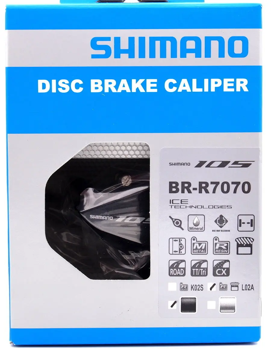 Оригинальный Shimano 105 велосипедный BR R7070 дисковый тормоз с плоским креплением