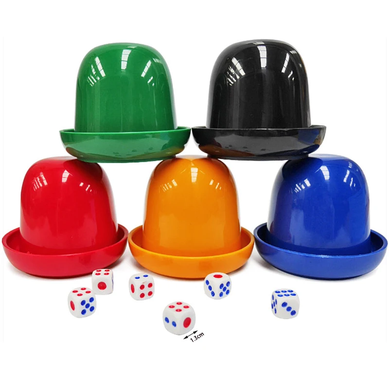 Кубок в кости с 6 кубиками тряски питьевой игры бинго игры|dice cup|dice setpoker dice set |