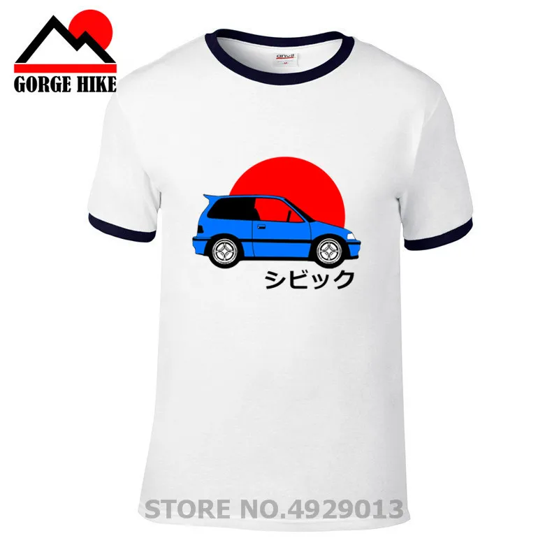 Мужская футболка с коротким рукавом JDM Civic EF enthusiast jdm Повседневная в стиле хип хоп