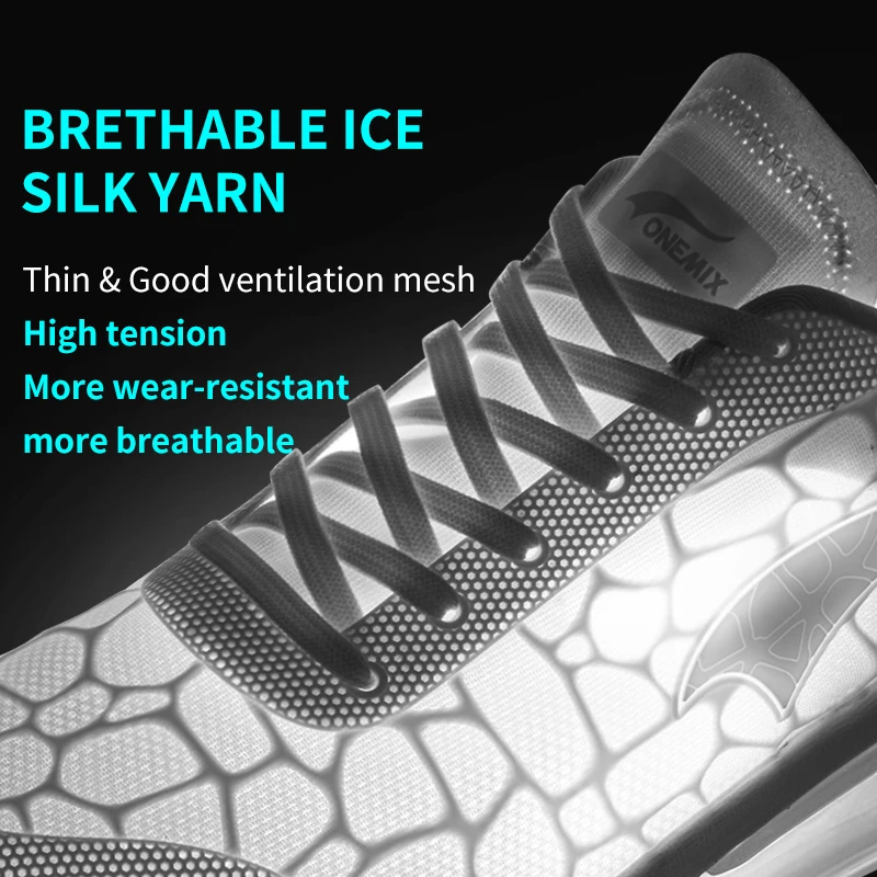 ONEMIX Running Shoes for Men Air Cushion Shock Absorption Sport Shoes Breathable Outdoor Athletic Red Women Walking Sneakers
