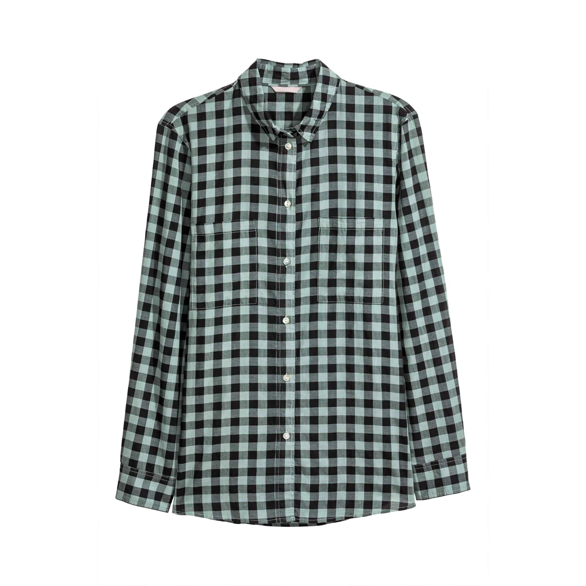 Misskoko Casual Plus Size Plaid Shirts Women Long Sleeve Pocket Single Buttons Blouses Female Loose Tops Lady |