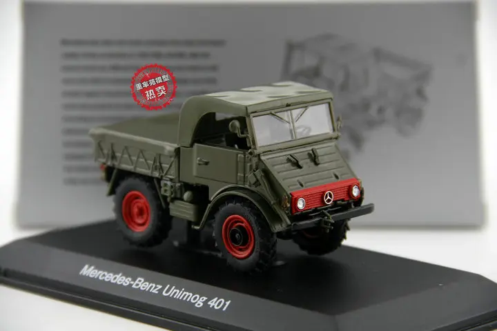Модель игрушечная из сплава в масштабе 1:43 для Mercedes Benz Unimog U401 модель военного