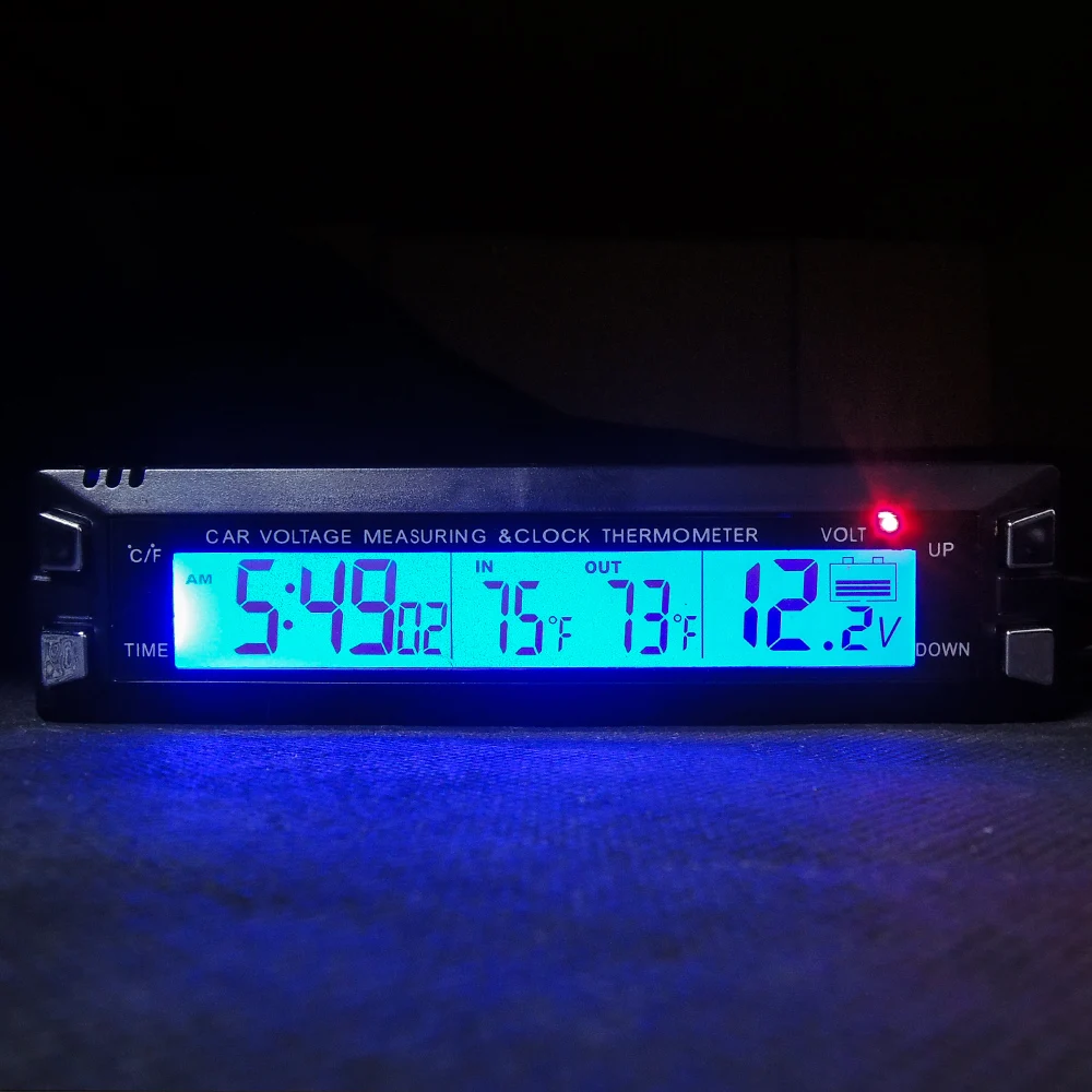 Новый светодиодный светящийся цифровой дисплей вольтметр панель для автомобиля