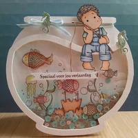 kljuyp fish bowl card metal cutting dies scrapbook paper craft decoration dies scrapbooking