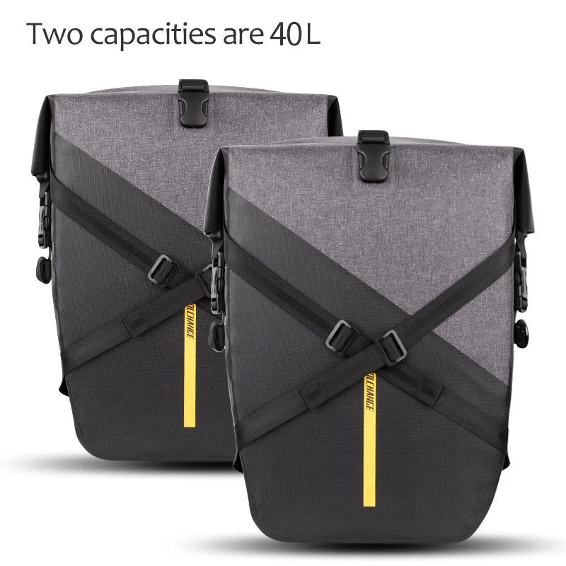 Coupled-40L CoolChange велосипедная Сумка водонепроницаемая Светоотражающая Большая вместительная велосипедная сумка для багажа нейлоновая задняя седельная сумка Аксессуары для велосипеда - Цвет: Coupled-40L