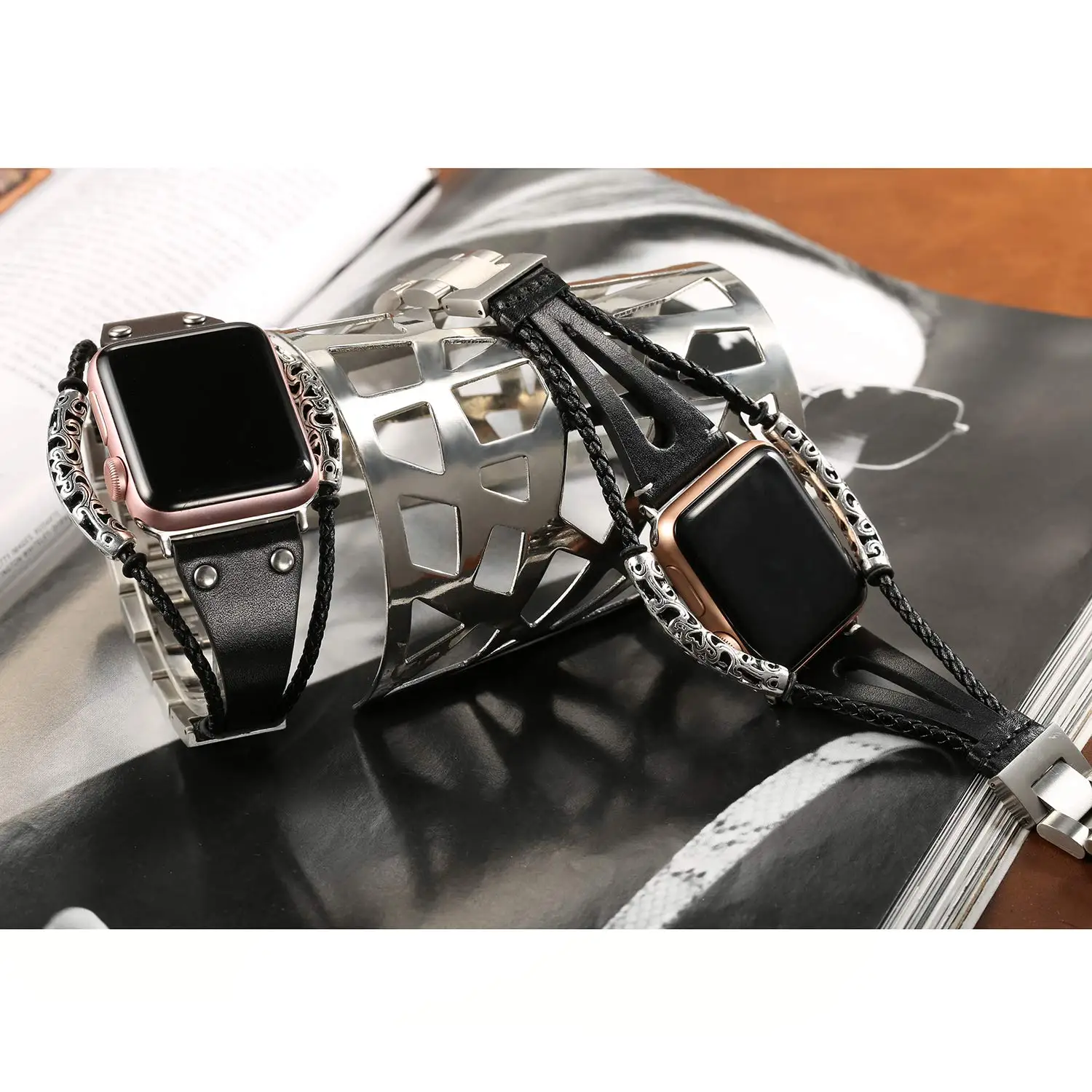 Кожаный ремешок-петля для Apple Watch серии 5 4 3 2 браслет ручной работы из натуральной кожи ремешок для iWatch 38 мм 42 мм 40 мм 44 мм