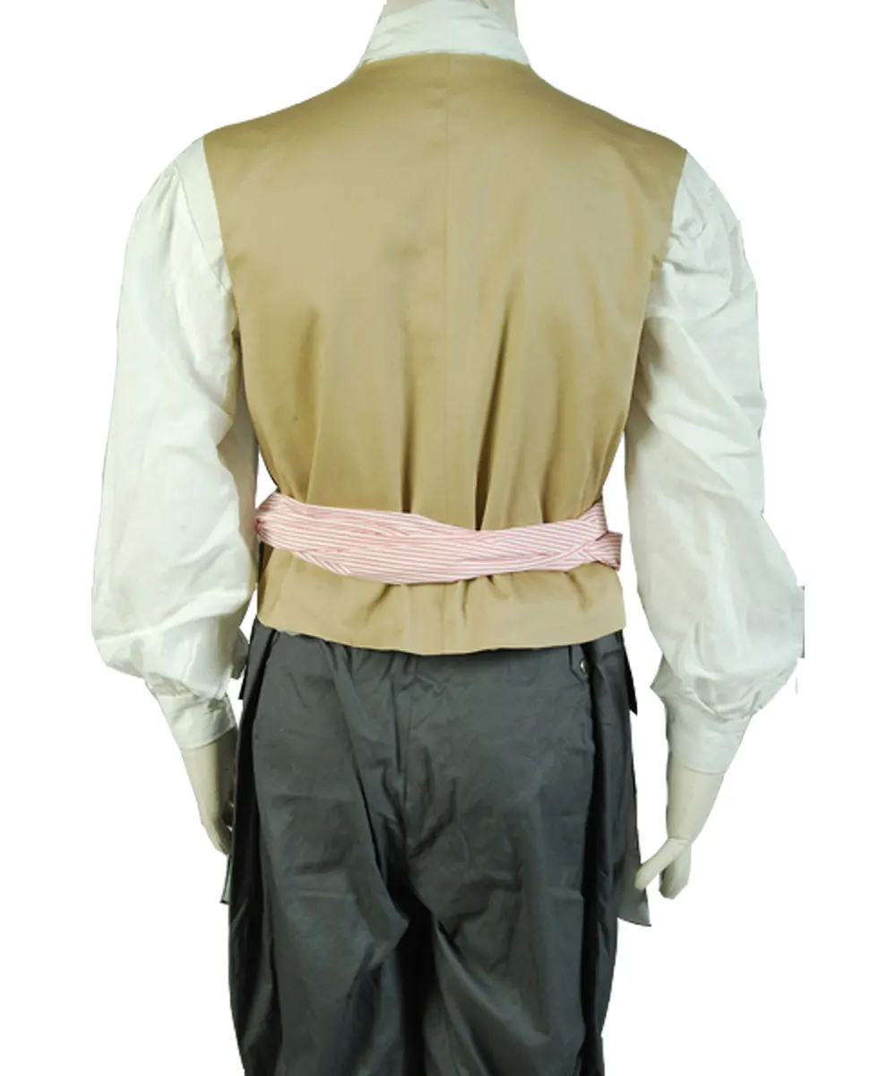 Пиратский Костюм Джек Косплэй Воробей жилет костюм на Хэллоуин Карнавальный