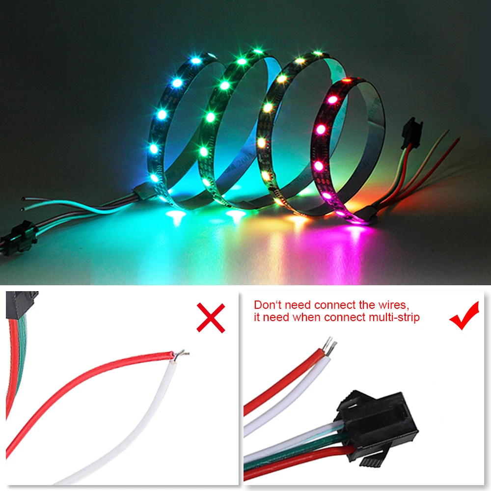 WS2811 5050 SMD RGB светодиодные ленты набор адресуемый 30 светодиодов/m Led Пиксели внешний