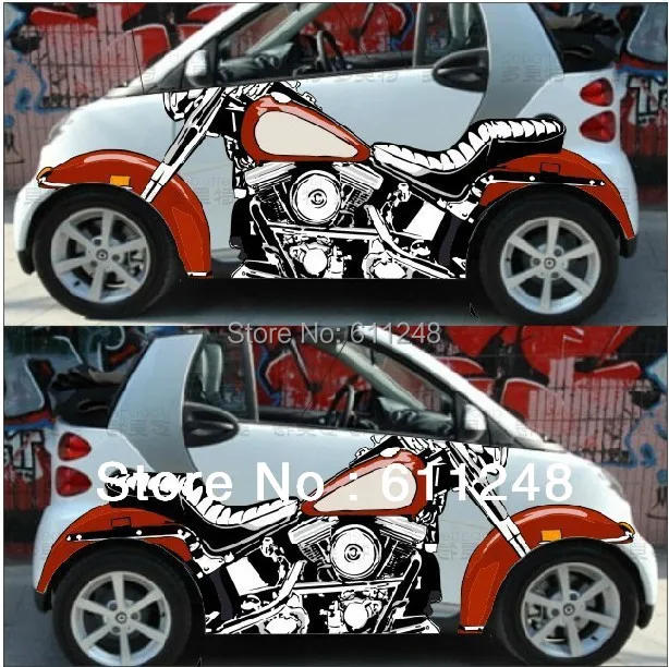 

Motorcycle 3d simulation car stickers, door inkjet shocker emblems,exterior accessories refit,Crowne KK Materials,2 pieces
