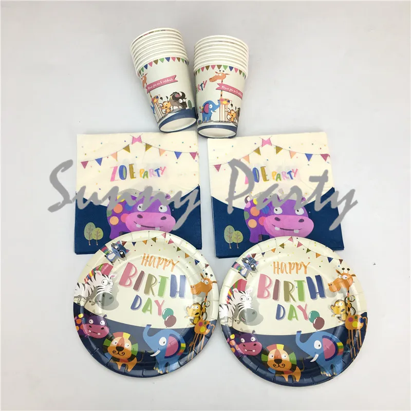 72 шт./партия набор одноразовой посуды для дня рождения с изображением