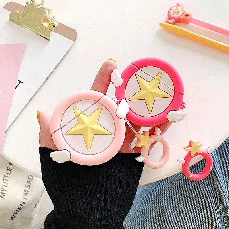 Чехол для AirPods с милым рисунком, чехол для наушников s для Apple Airpods 2, силиконовый чехол, Сейлор Мун, аксессуары для гарнитуры, защитный чехол